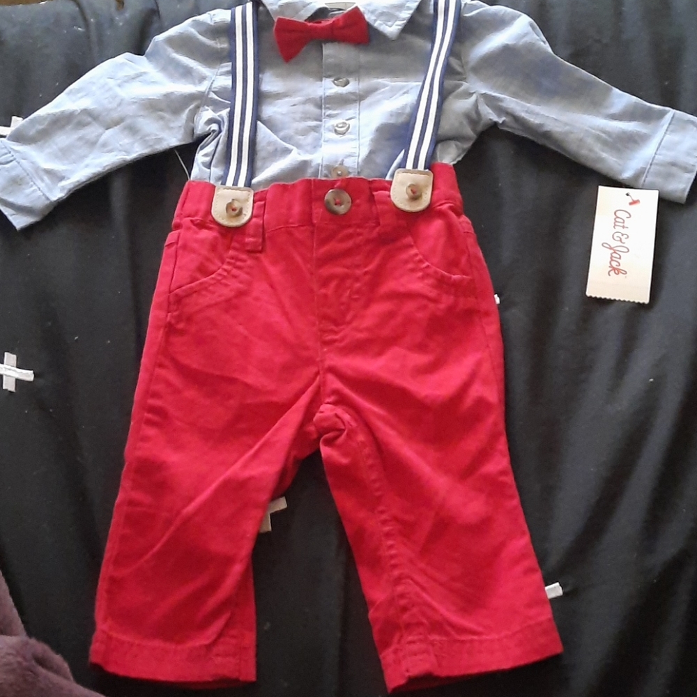 Babyboy dress suit with suspenders